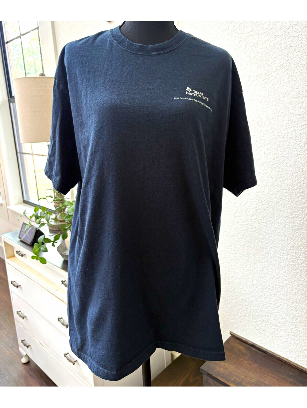 Hanes Heavyweight TI-Nspire Math Rocks Double-Sided Graphic T-Shirt Blue Large